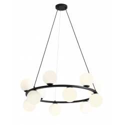 1085R1 - LAMPA WISZĄCA KRONE 12 BLACK - ALDEX