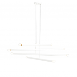 1072P - LAMPA WISZĄCA TUBO 8 WHITE - ALDEX