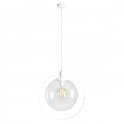 1065G - LAMPA WISZĄCA AURA WHITE TRANSPARENT - ALDEX