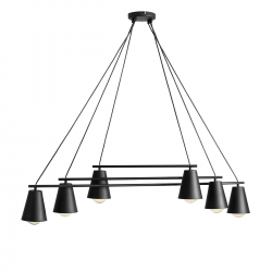 1008K1 - LAMPA WISZĄCA ARTE 6 BLACK - ALDEX