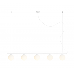 1006F - LAMPA WISZĄCA BERYL GLASS 5 WHITE - ALDEX