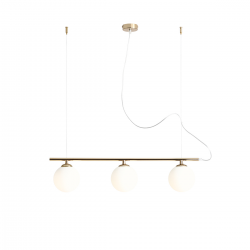 1006E_30 - LAMPA WISZĄCĄ BERYL GLASS 3 GOLD - ALDEX