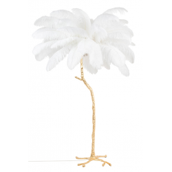 JL0019.WHITE - Lampa podłogowa TIFFANY 175 biała  mosiądz...