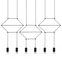 JD0032-6P - Lampa wisząca FLUSSO LINE 6 czarna - King Home