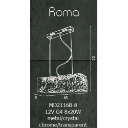 ROMA LAMPA WISZĄCA AZZARDO MD2116B-8
