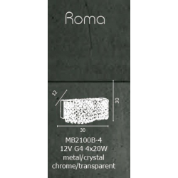 ROMA WALL KINKIET AZZARDO MB2100B-4