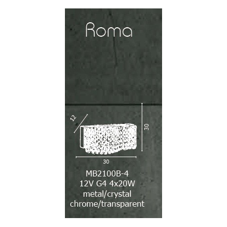 ROMA WALL KINKIET AZZARDO MB2100B-4