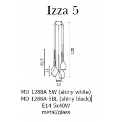 IZZA 5 ZWIS NOWOCZESNY AZZARDO MD1288-5W