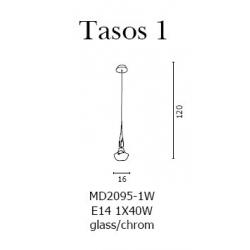 TASOS 1 LAMPA WISZĄCA AZZARDO MD2095-1W