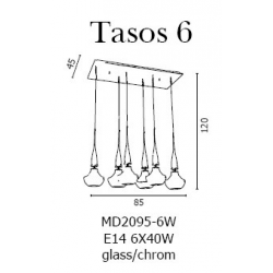 TASOS 6 LAMPA WISZĄCA AZZARDO MD2095A-6W