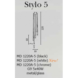 STYLO 5 WHITE LAMPA WISZĄCA AZZARDO MD1220A-5