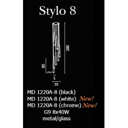 STYLO 8 CZARNY LAMPA WISZĄCA AZZARDO MD1220B-8 (BLACK)