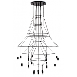 91909 - Lampa wisząca FLUSSO 20 czarna - King Home