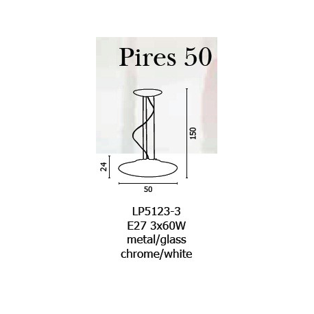 PIRES 50 LAMPA WISZĄCA AZZARDO LP5123-3