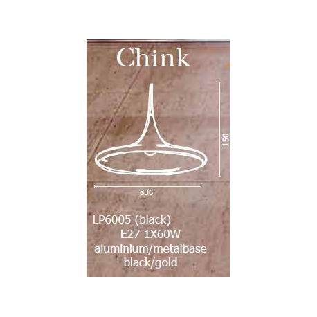 CHINK LAMPA WISZĄCA AZZARDO LP6005 (BLACK)