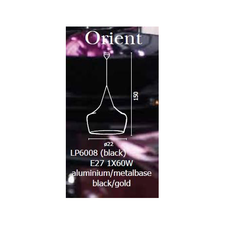 ORIENT LAMPA WISZĄCA AZZARDO LP6008 (BLACK)