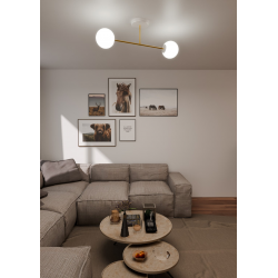 1234/2 - Lampa sufitowa  MAGNUM 2 WH OPAL - EMIBIG