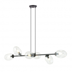 1262/6 - Lampa wisząca PANDORA 6 BL TRANSPARENT - EMIBIG