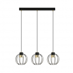 1200/3 - Lampa wisząca AJAX 3 BLACK/GOLD - EMIBIG