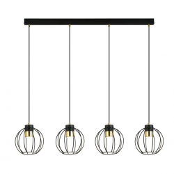 1200/4 - Lampa wisząca AJAX 4 BLACK/GOLD - EMIBIG