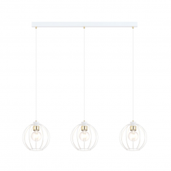 1223/3 - Lampa wisząca GINO 3 WHITE/GOLD - EMIBIG