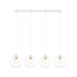 1223/4 - Lampa wisząca GINO 4 WHITE/GOLD - EMIBIG