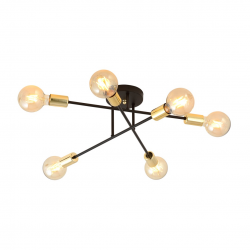 1175/6B - Lampa sufitowa VEKEN 6B GOLD - EMIBIG