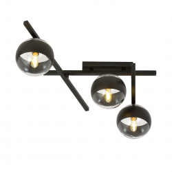 1105/3 - Lampa sufitowa  SMART 3 BLACK/STRIPE - EMIBIG