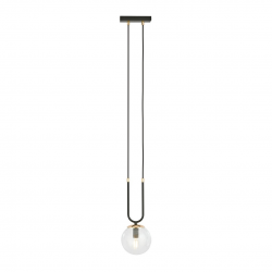 1114/1 - Lampa wisząca GLAM 1 BLACK/TRANSPARENT - EMIBIG