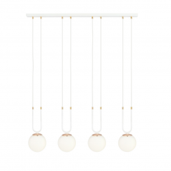 1115/4 - Lampa wisząca GLAM 4 WHITE/OPAL - EMIBIG