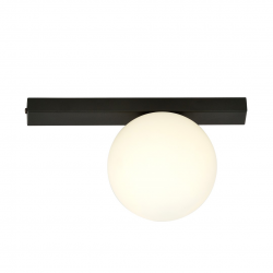 1124/1 - Lampa sufitowa  FIT 1 BLACK/OPAL - EMIBIG