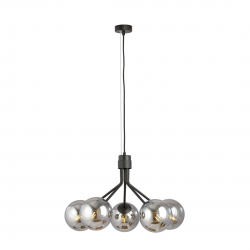 1140/5 - Lampa wisząca NOVA 5 BLACK/GRAFIT - EMIBIG