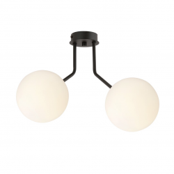 1138/2 - Lampa sufitowa  NOVA 2 BLACK/OPAL  - EMIBIG