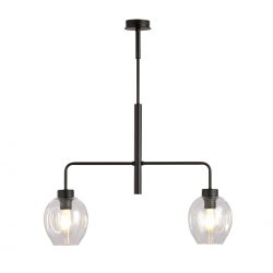 1164/2 - Lampa wisząca LUKKA 2 BLACK/TRANSPARENT - EMIBIG