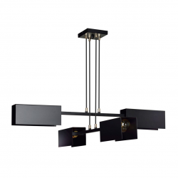 633/4 - Lampa wisząca TOLOS 4 BLACK - EMIBIG
