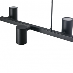 Lampa Wisząca Noe Long 6xGU10 Czarna PL0111-BK YASKR