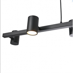 Lampa Wisząca Noe Long 6xGU10 Czarna PL0111-BK YASKR