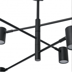 Lampa Sufitowa Noe 6xGU10 Czarna PLC0102-BK YASKR