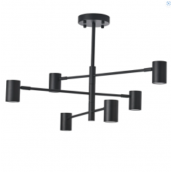 Lampa Sufitowa Noe 6xGU10 Czarna PLC0102-BK YASKR