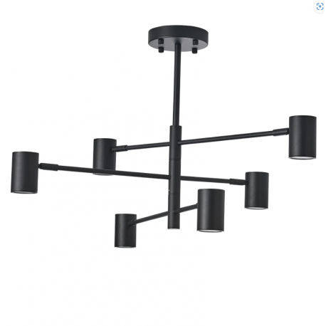 Lampa Sufitowa Noe 6xGU10 Czarna PLC0102-BK YASKR