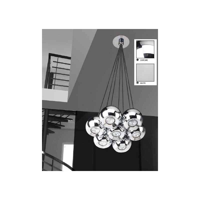 GULIA 7 LAMPA WISZĄCA AZZARDO FH5957-BJ-120 CHROM AZ0877