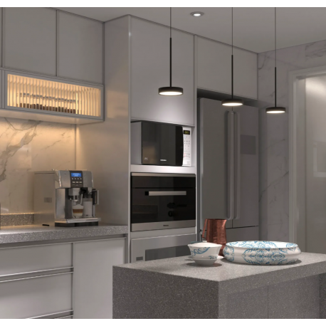 PL0134-BK Lampa Wisząca Awo 1xLED Czarna YASKR