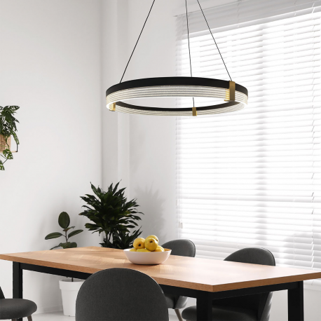 Lampa wisząca Plum 1 LED CCT duża czarna LP-0407/1P L BK Triangle  LIGHT PRESTIGE