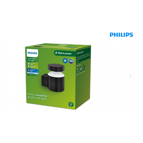 8720169266612 Oprawa zewnętrzna ogrodowa Kinkiet Laven 6 W 4000 K, Czarny, Wodoodporne PHILIPS