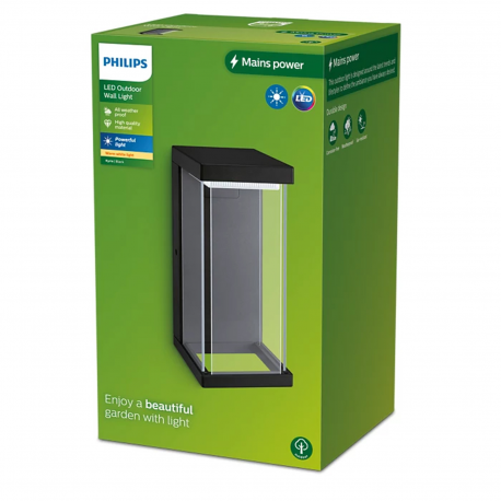 8720169266759  Kinkiet OGRODOWY Kyrie 12 W 2700 K, Czarny PHILIPS