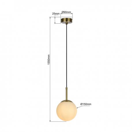 LP-002/1P Lampa wisząca Dorado złota 1xE14 LIGHT PRESTIGE