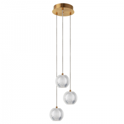 LP-3303/3P GD Lampa wisząca Brillant 3 złota LED CCT LIGHT PRESTIGE