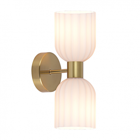 LP-939/2W white Podwójny kinkiet Piega bursztynowy 2xE14 Light Prestige