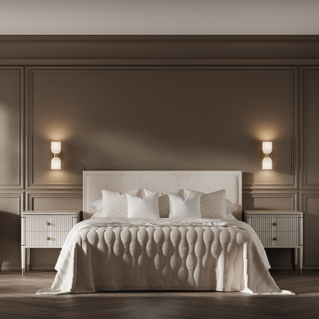 LP-939/2W white Podwójny kinkiet Piega bursztynowy 2xE14 Light Prestige