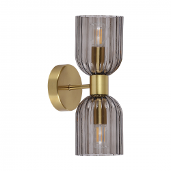 LP-939/2W smoked Podwójny kinkiet Piega bursztynowy 2xE14 Light Prestige